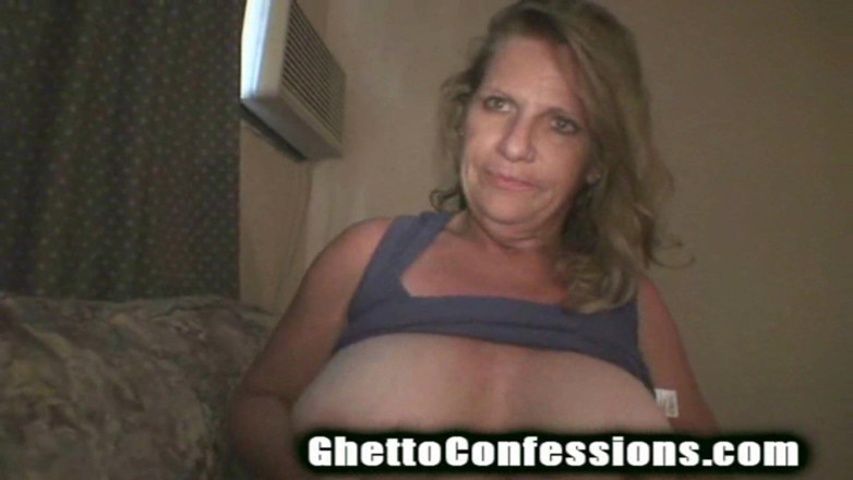 Ghetto Confessions: Nenek hodoh bekas pelacur telanjang jalang blowjob sperma jalang lidah!