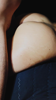 Lying Down He Fucks Me From Behind, Spreads My Asshole with a Finger to Cum Inside It