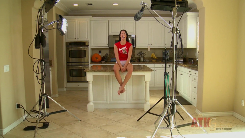 ATK Fans (Solo): Adorable brunette strips off and poses at casting