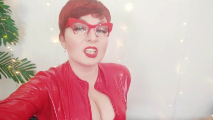 Arya Grander: Fetish Vinyl kucing merah pvc - penghinaan cakap kotor femdom