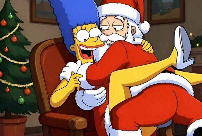 Octopussy Lovers Club: Санта-Клаус трахает замужнюю домохозяйку Мардж Симпсон на Рождество