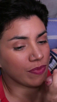 POV Rubbing My Cum on Her Smile
