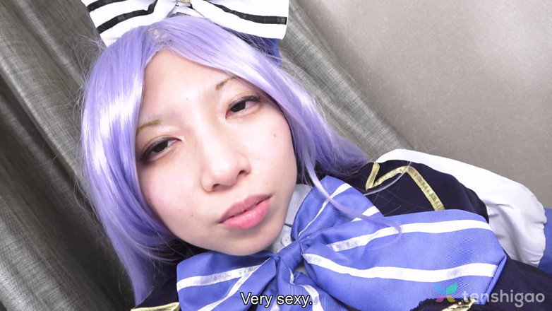 Tenshigao: Reika Asakura in Costume Today Spreading Her Pussy Open for...