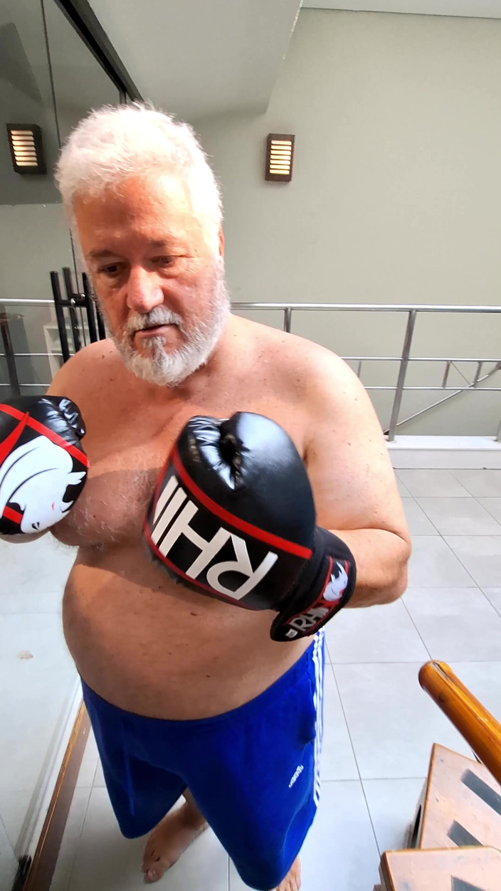 Punchbagplz: POV Stepdaddy Boss Boxer Training Session