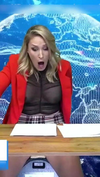 Hot MILF News Anchor Reads the News While Riding a Sybian