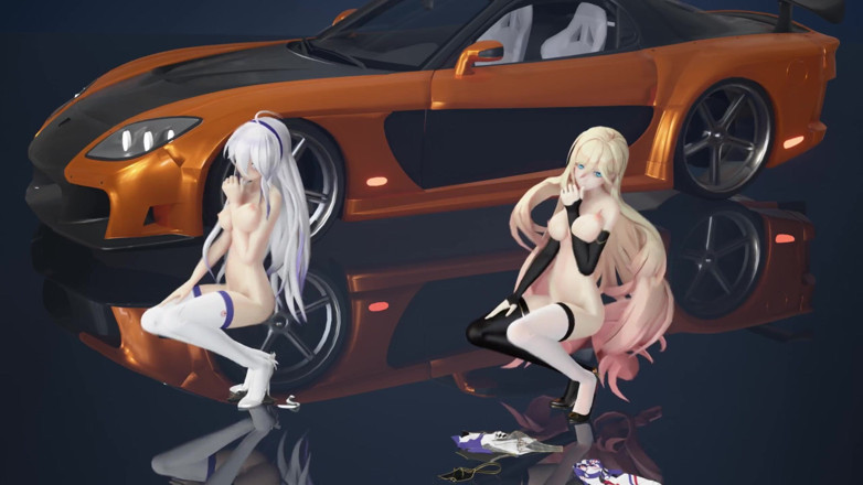 MikuMotion: Chocolate Cream Duet Striptease; Black Stockings; White Stockings; Racing Leotards