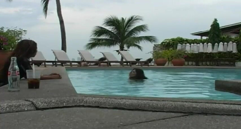 Fetish Desire: 2 sexy Latina's presenting latex fetish in the pool and...