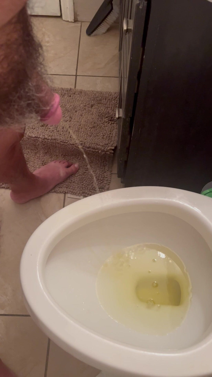 ragil01: Pissing in the Restroom at Home