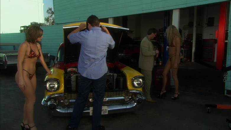 Content Candy: Two horny sluts having a foursome at the garage