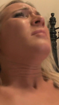 Blonde cutie pie moans with pleasure while getting a hard bang