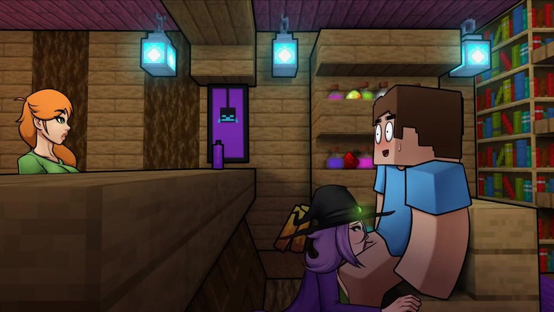 LoveSkySan69: Minecraft Hentai Horny Craft - Část 21 - Kouření čarodějnice pod stolem od Loveskysan69
