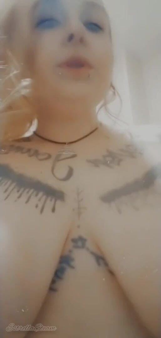 Estrella Steam: Smoking while touching my big tits