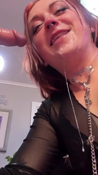 Goth PAWG with Perfect Ass Gives Deepthroat Blowjob After Work