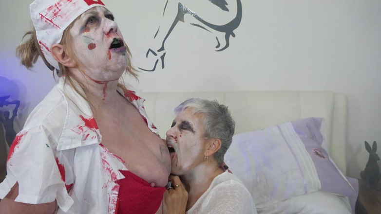 Dirty Doctors Clips - Mature British Lesbians: Секс божевільних лесбійських зомбі