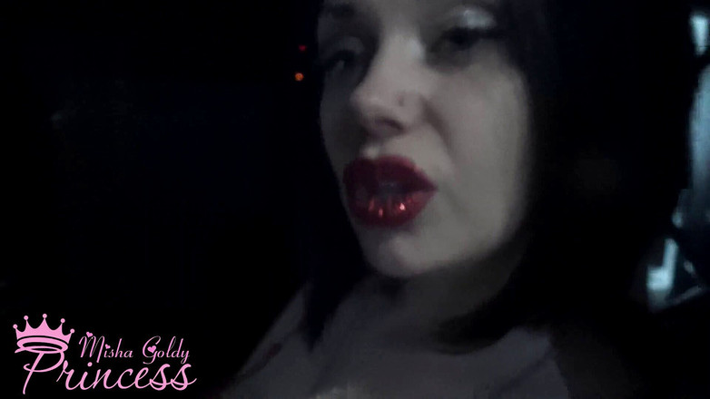 Goddess Misha Goldy: Czerwony blask na moich dużych ustach JOI