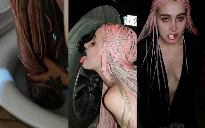 Forest-Whore: 夜の裸散歩、トイレ舐め、野外フェチ