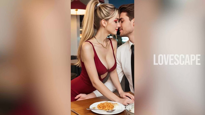 Lovescape: 与金发女郎的无辜约会以撸住和爬行羞辱结束
