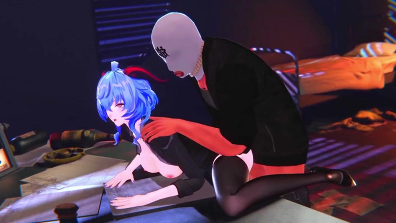 NSFWOtaku: Genshin Impact - Ganyu Late Night Office Pleasure - 3D Hentai Animations
