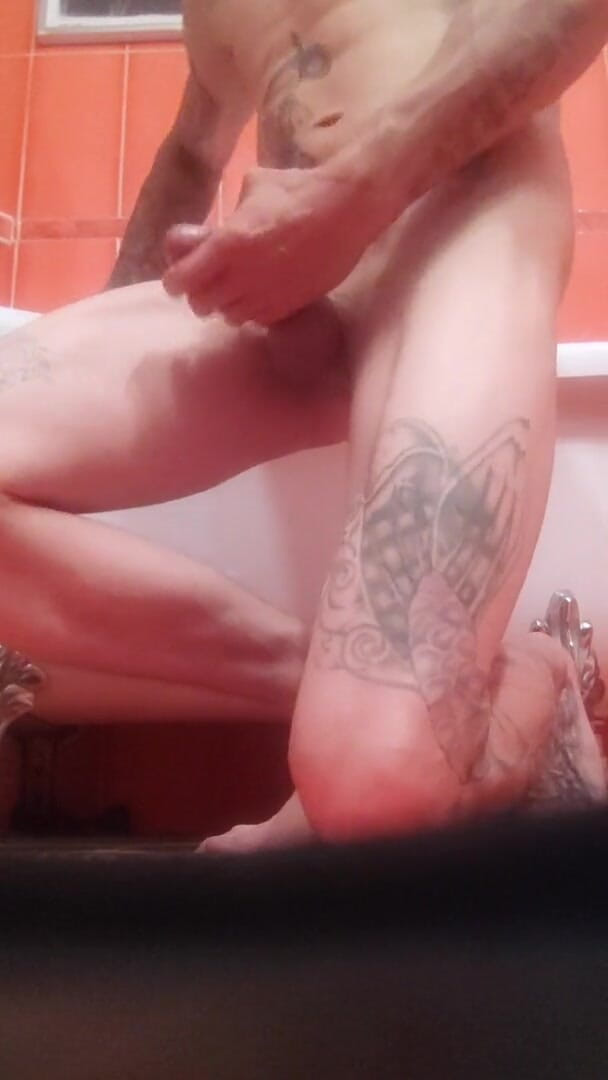 Hard big Tatooed cokk!: Training with no clothes - solo