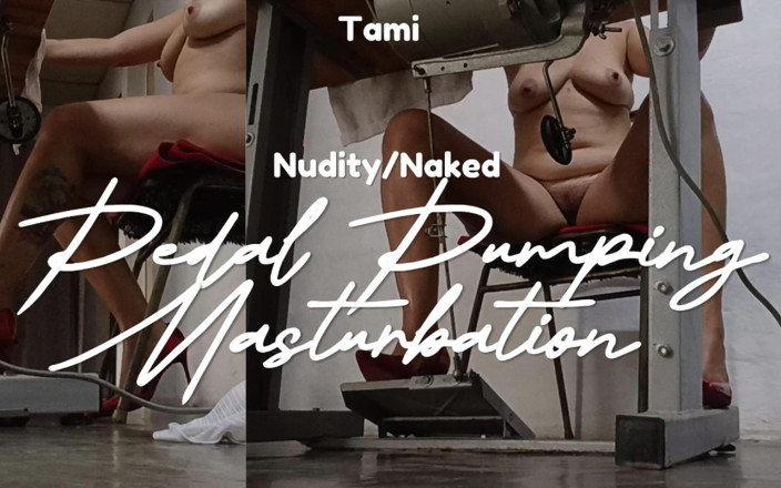 Queensofthefeet: Completely Naked, Wearing Only Stiletto Heels, Pumping the Pedal of...