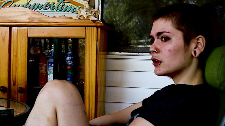 Vibra King Video: Shaved Head Goth Smokes Outside