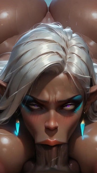 White-haired Dark Elf’s Night of Big Cock Worship (ai Generated)