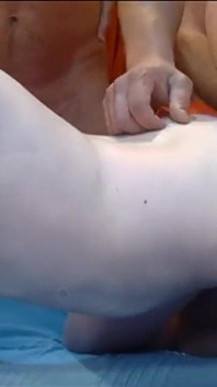 Skinny Brunette Stretched Wide in Wild Gangbang Fisting Frenzy