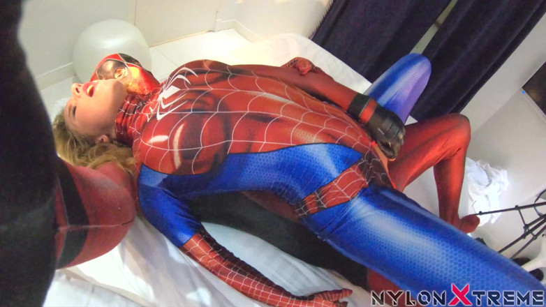 Nylon Xtreme: Pov cam Sofi Goldfinger fucked with zentai spider girl