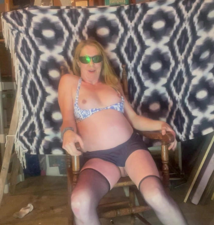 WhisperBay: Risky Pregnant Furniture Slut