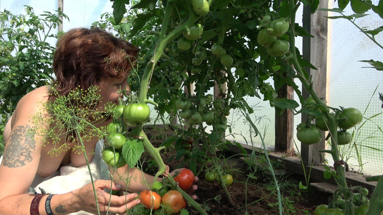 Hera Harding: Country MILF Masturbates to Make the Tomatoes Blush
