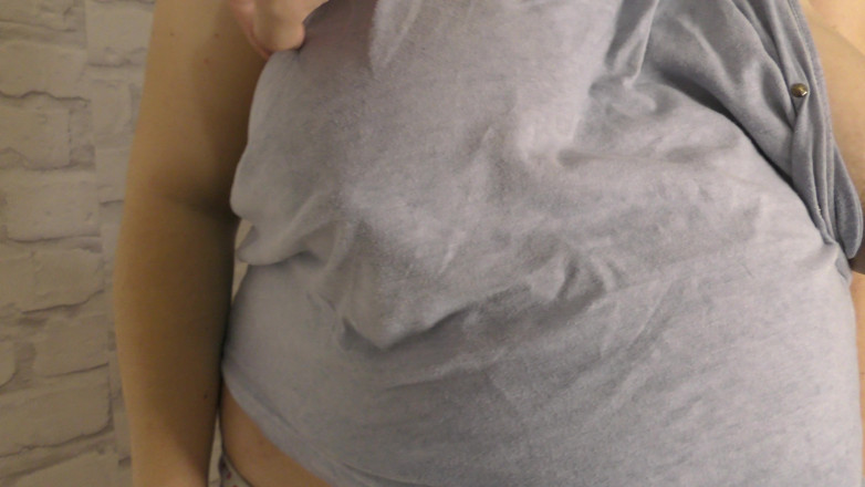 Milky Mari: Touching my pregnant stepmom kinky body and huge lactating bobs...