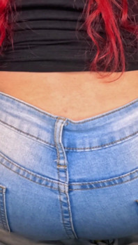 Redhead Jeans Lap Farts POV - Rubbing on Your Dick