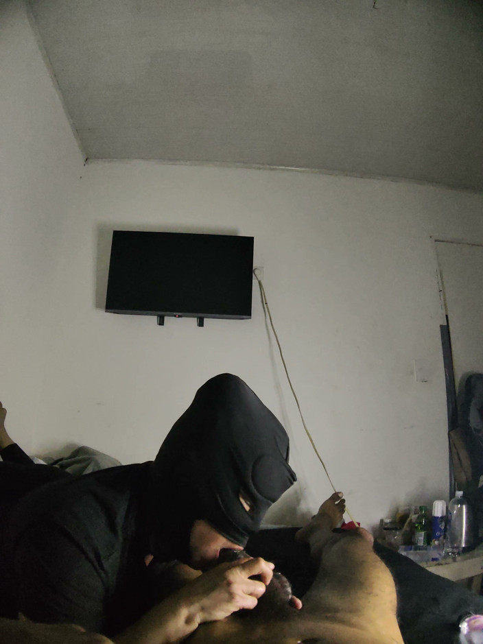 Cum-lobian dickdrainers: Throat Champ Black Mask