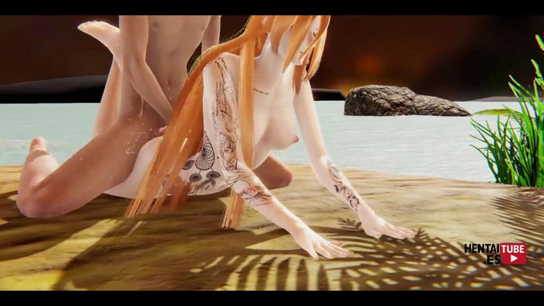 HentaiTubes: Chainsaw Man Hentai - Power Fucked in the Beach - Asian Japanese...