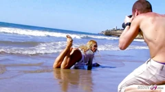 Sexy blonde MILF ginger ass fucked at beach shoot by Full porn ...