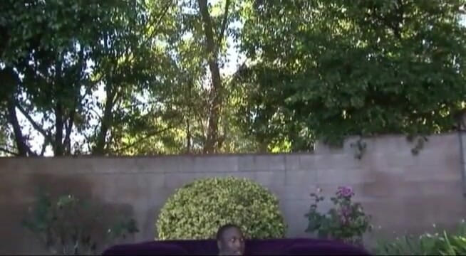 VOP Threesomes: Two lovely ebony chicks banged outdoor by a big black...