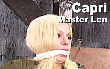 Picticon bondage and fetish: Capri & meester Len bdsm gevangenis ondervraging
