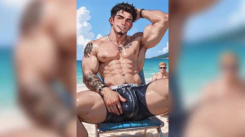 AI gay porn: Pulă mare Homosexual futut în cur spermă