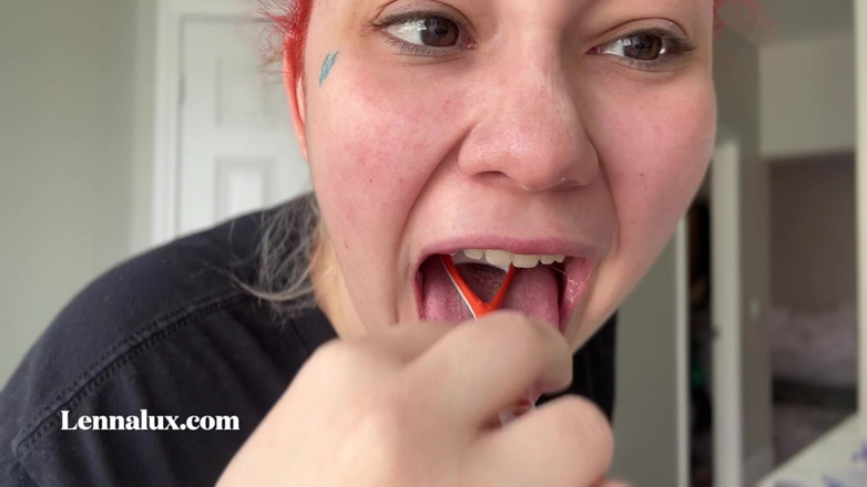 Lenna Lux: Tongue Brushing