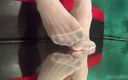 Nylondeluxe: Strawberry Crush Nylon Feet