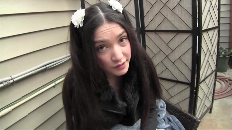 Eros POV - Liberated Eye: Naughty teen jerks her stepdad's cock outdoors