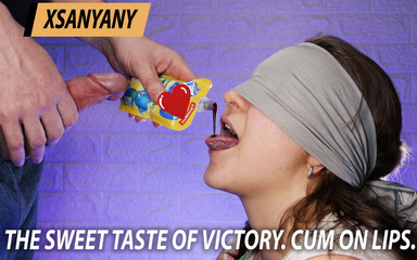 XSanyAny: Der süße Geschmack vom Sieg. Sperma auf den lippen