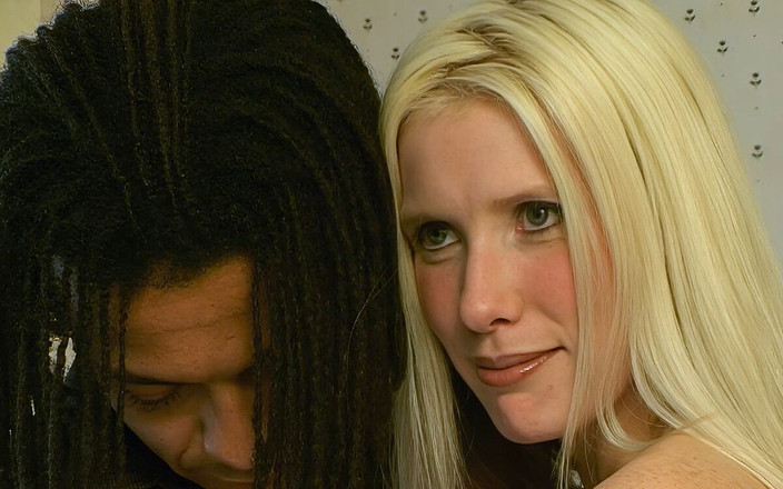 One Man Banned: Leggy Blonde MILF's Photoshoot with a Black Guy with Others...