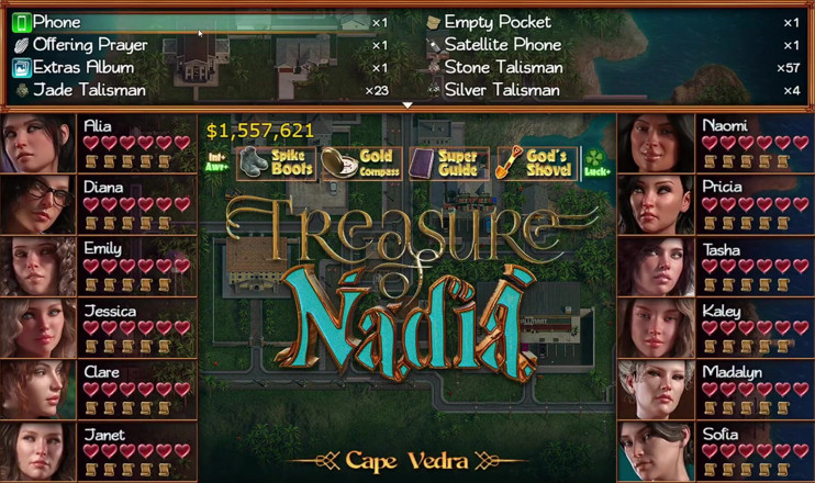 LewdArcade: Treasure of Nadia Booty Calls Sex Game Play [part 02] Nude Game [18+]...