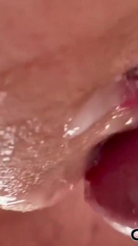 Blow Job When He Watches My Porn on Laptop with a Lot Cum in