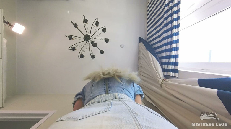 Mistress Legs: POV Face Sitting My Big Pink-panty Ass Jumping on Your...