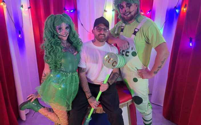 Cock Crazed Clowns: Frankie jax's见到疯狂的绿鸡巴小丑