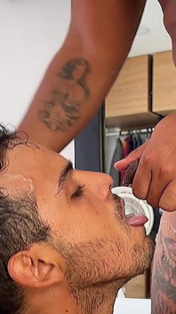 Filling Noah's ass & mouth with my precum drooling