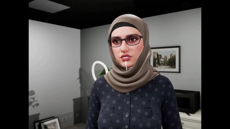 Denis animation: Entretien avec une fille musulmane avec le hijab