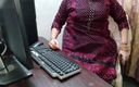 QueenbeautyQB: Șef indian la birou sex incitant cu fată frumoasă desi